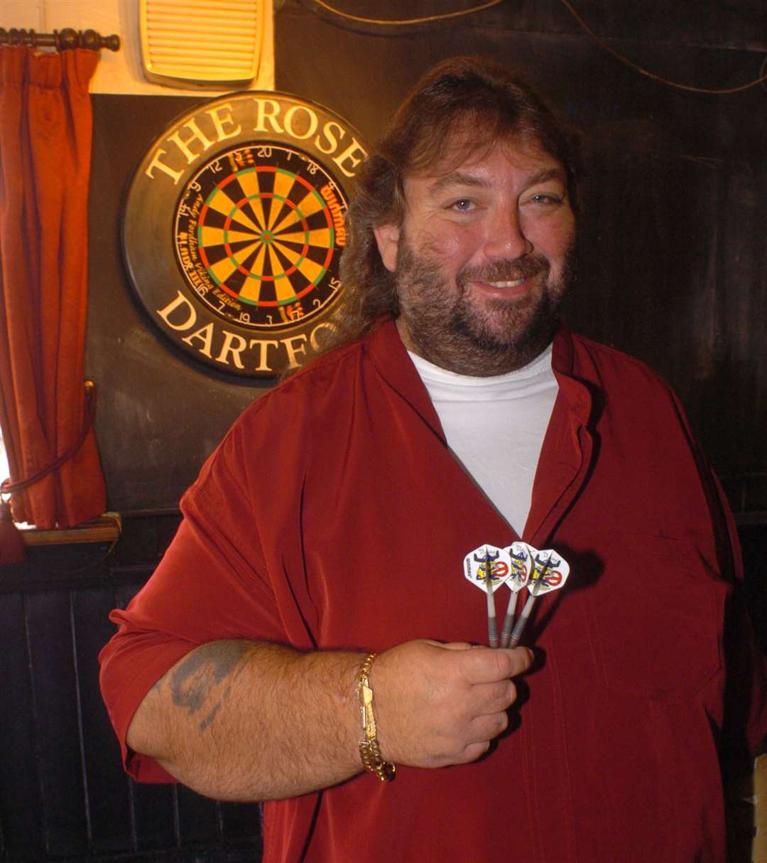 Darts champ Andy Fordham was considered a legendary figure on the circuit. Picture: Steve Crispe.