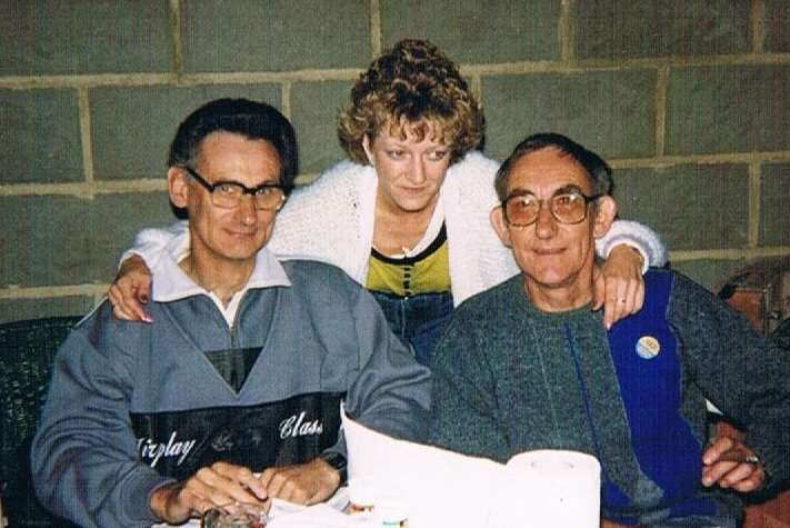 L to R: Borther Vic, daughter Maria, and Douglas Young