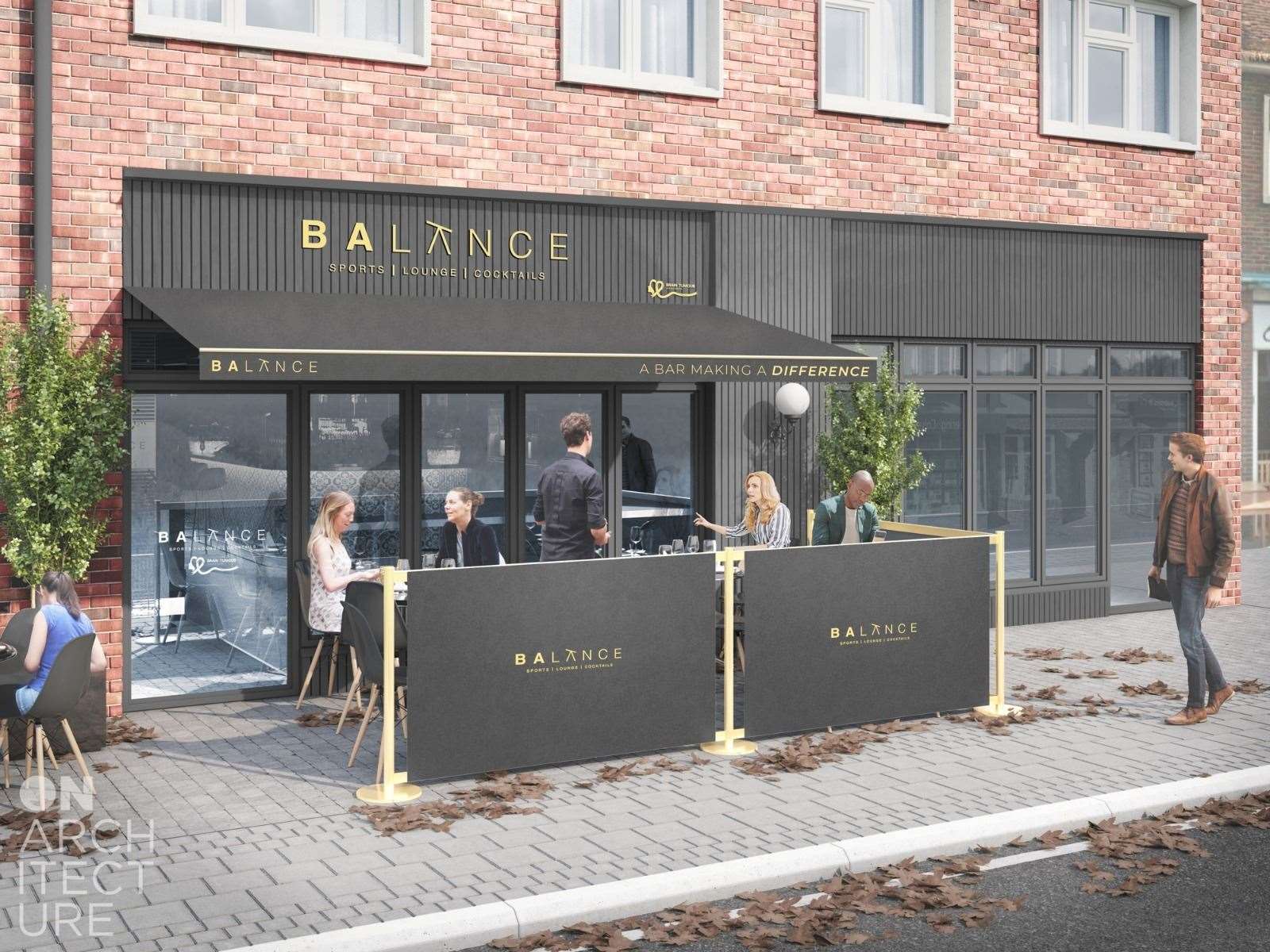 This is how the front of the bar could appear form the High Street