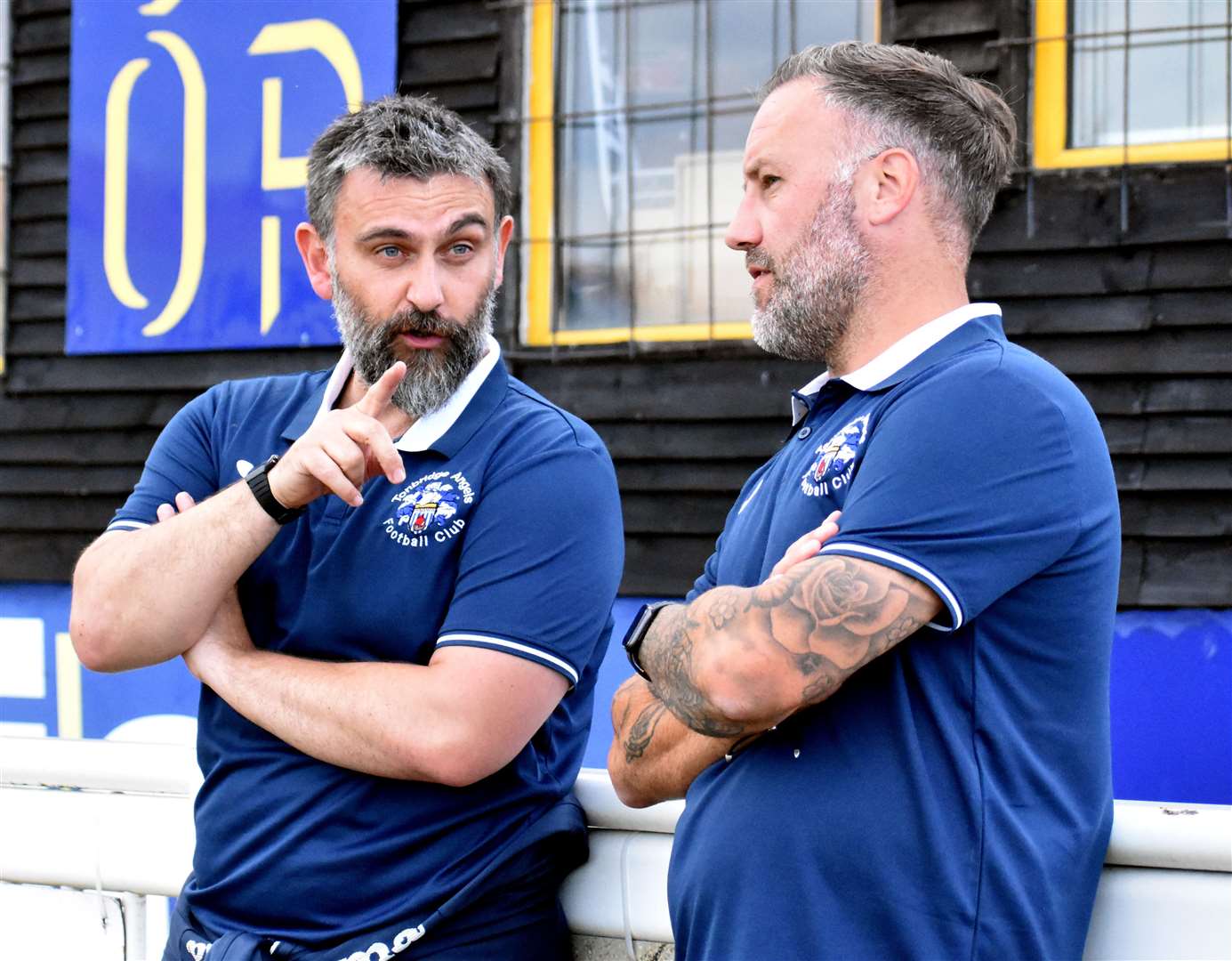 Tonbridge Angels manager Jay Saunders, right, with assistant boss Lloyd Blackman. Picture: Randolph File