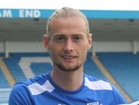 New signing Declan Drysdale played for the Gills in a practice game against Peterborough Picture: GFC