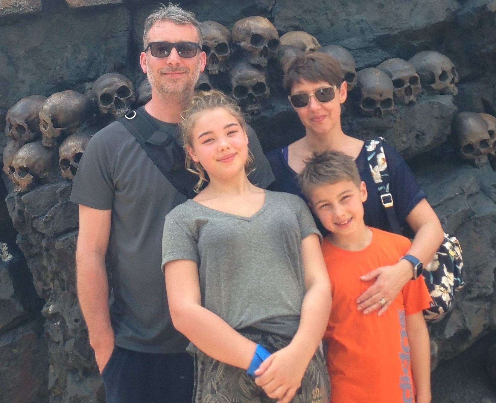 The family in Florida in April 2017. Picture: Sam Scott