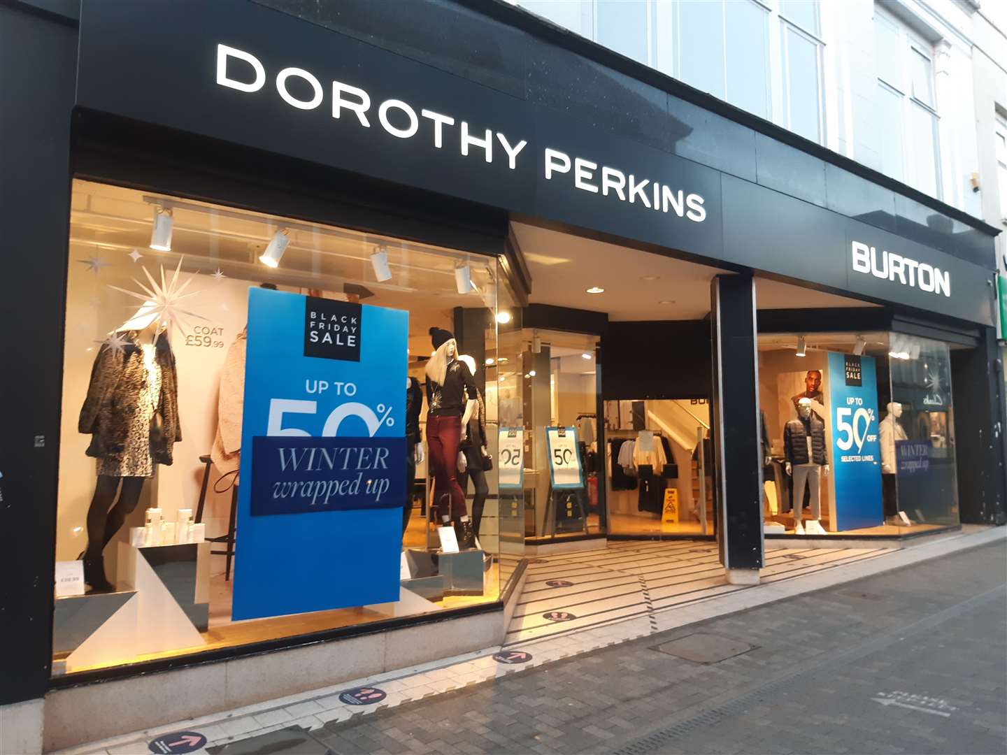 Arcadia Group stores Burton and Dorothy Perkins in Maidstone - all the brands' stores will now close