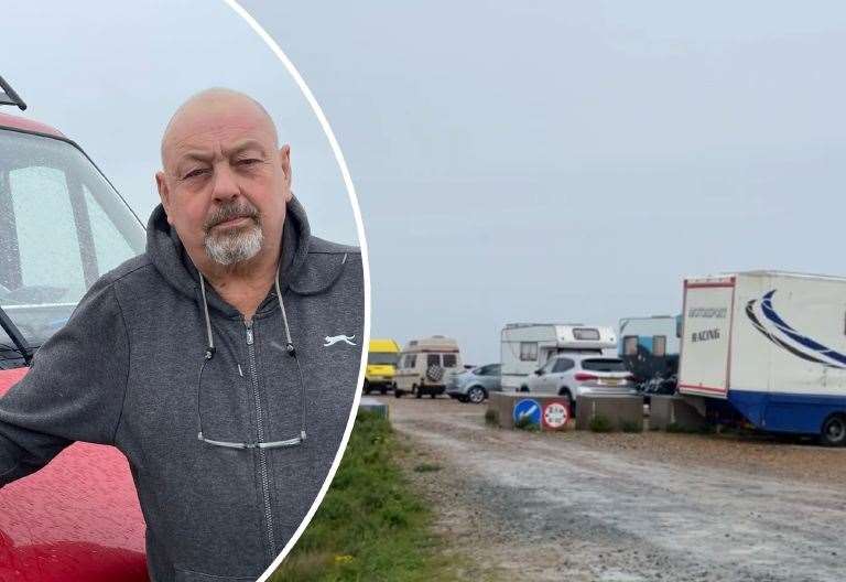 People staying in camper-vans near a beach have hit back at fears from residents that the site is becoming a “squatter camp”.