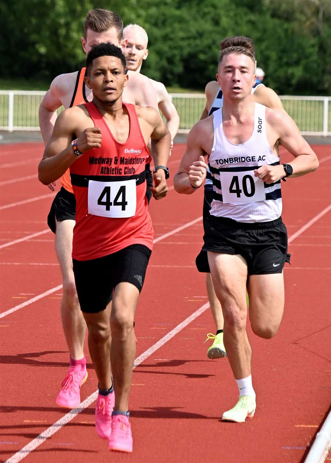 Teweldebrhan Menges (Medway & Maidstone AC) won the Senior Men’s 1,500m final ahead of Cameron Chambers (Tonbridge AC). Picture: Simon Hildrew