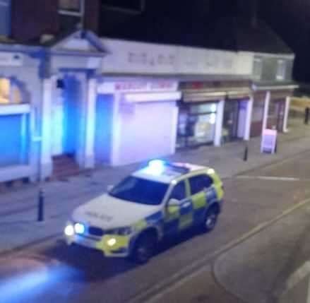 A cordon was set up close to the junction between Central Parade and William Street following the brawl in Herne Bay last night