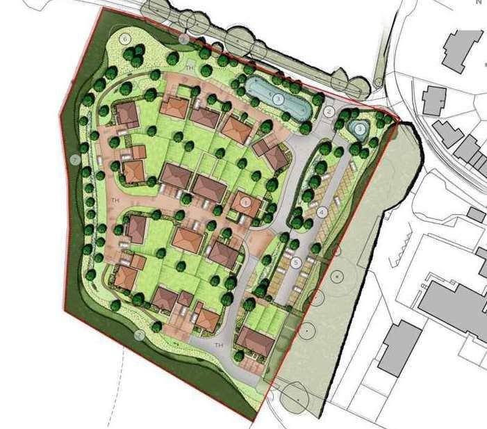 A school drop off area and 20 staff parking spaces as well as the 25 homes have been approved to be built in School Lane, Newington