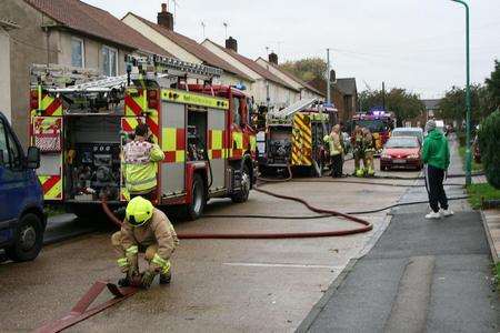 House fire in Doddington Road, Twydall