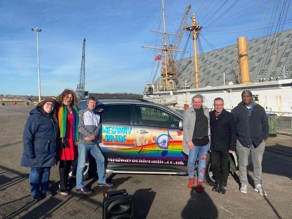 Medway Pride Radio celebrating their first birthday at Chatham Dockyard