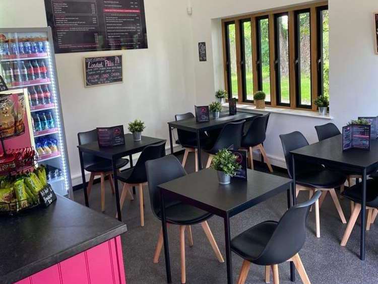 The cafe in Murston has seven tables - five inside and two outside