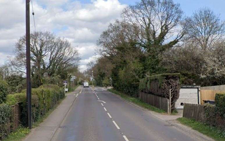 The crash happened on the A26 in Hadlow, near Tonbridge. Picture: Google