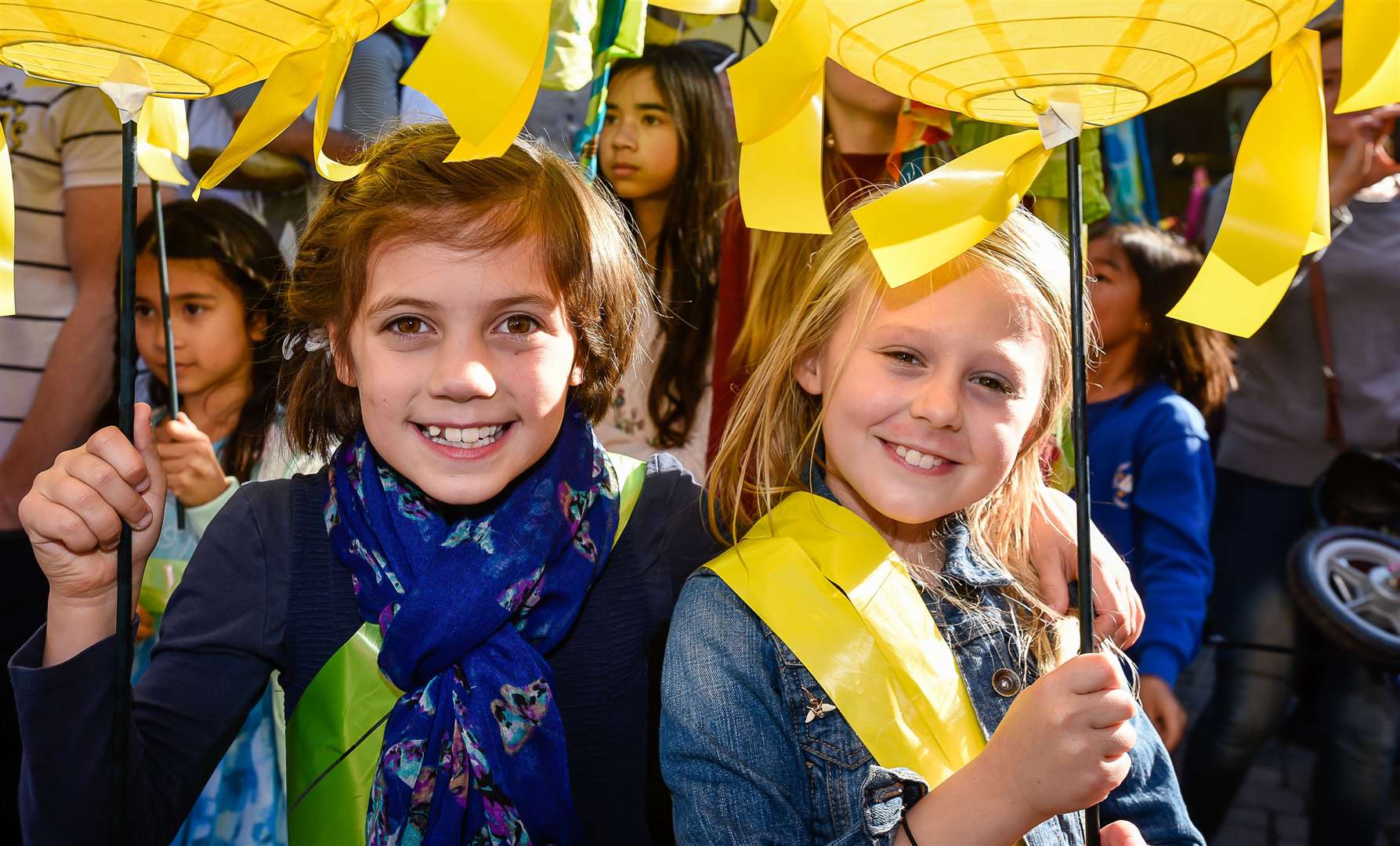 Audrey Mills and Annabel Tanner from St Peter's School take part in last year's Canterbury Festival parade Picture: Alan Langley