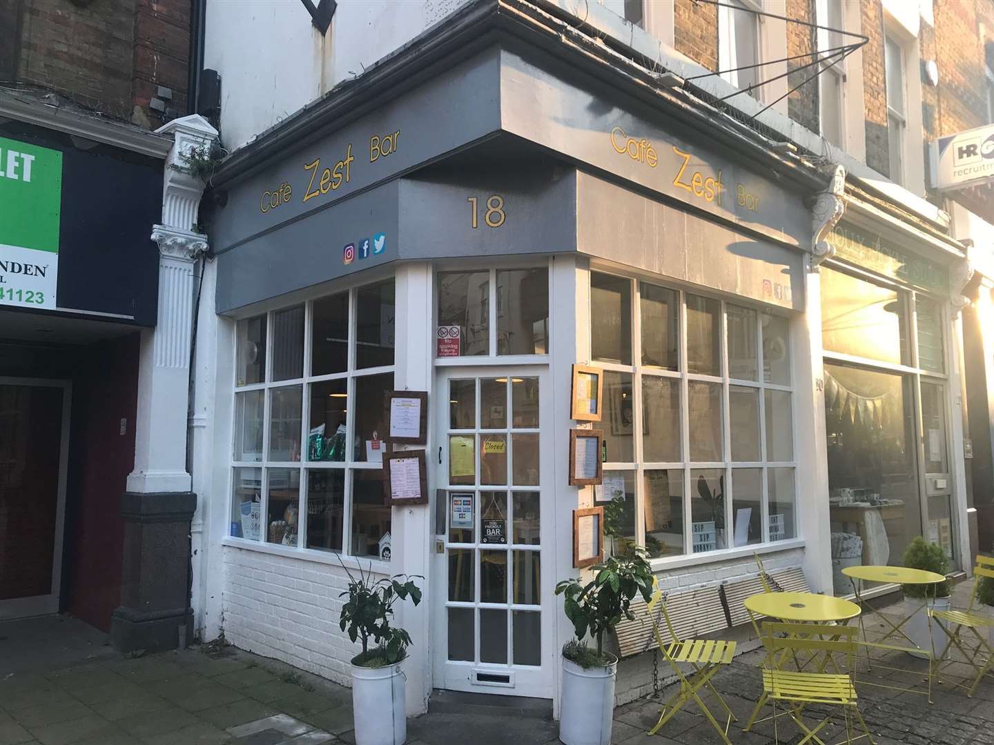 The Zest Cafe & Cocktail Bar in Queen Street, Ramsgate