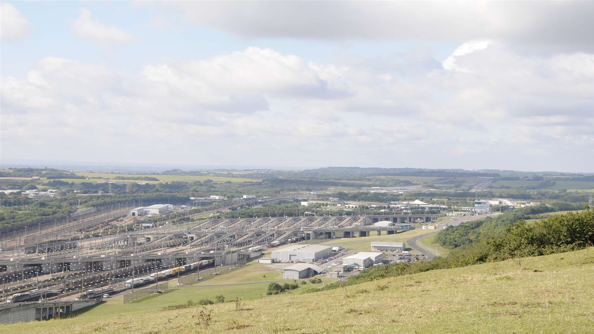 The monument is proposed to be built on land overlooking the Channel Tunnel