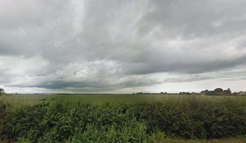 The fields which will be built on if planning permission is granted for 1,650 homes. Picture: Google Street View