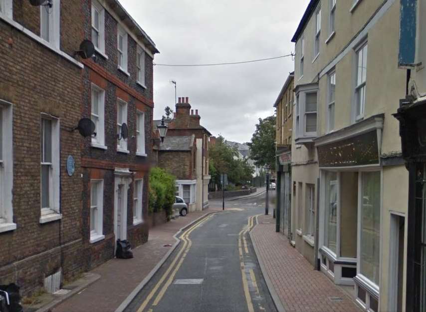 The cyclist was found in King Street, Margate. Picture: Google.