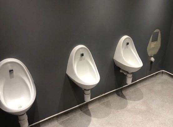 I’m not sure why the fourth urinal needed to be removed, maybe it was a little tight against the far wall?