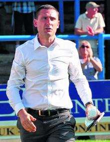 Nicky Forster received a warm welcome from the Dover Athletic fans.