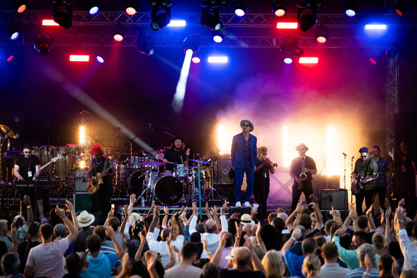 The Dualers on stage at Rochester Castle 2022. Picture: Peter Willson