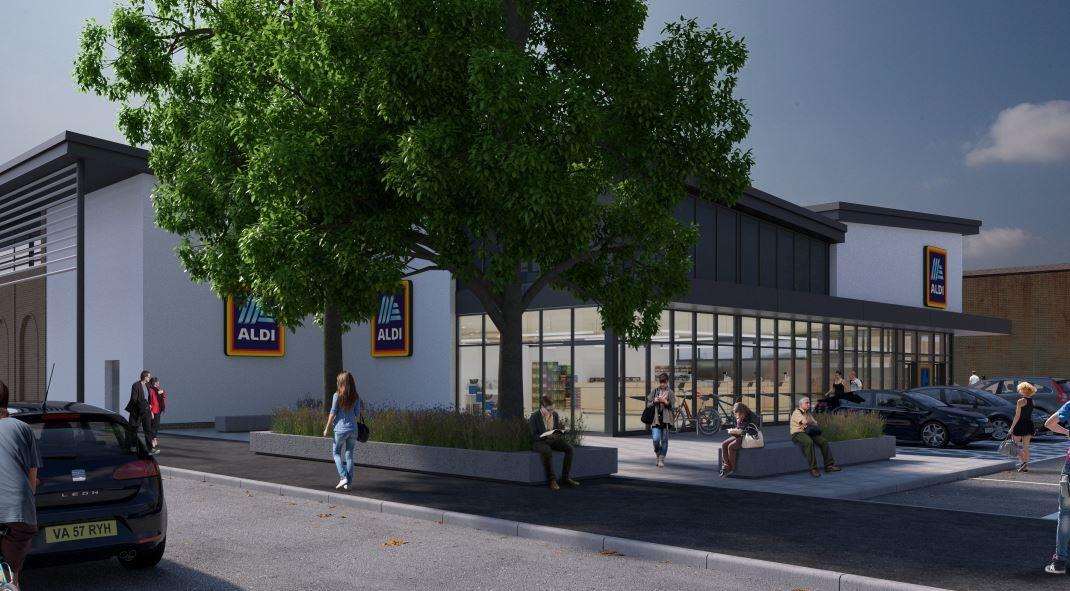 An artist impression for the proposed new Aldi store in Deal (5082879)