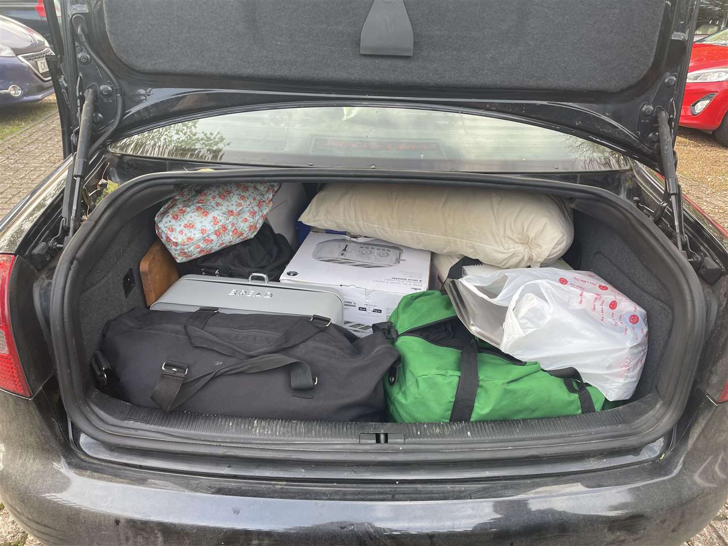 All their belongings were kept in the boot or a storage locker