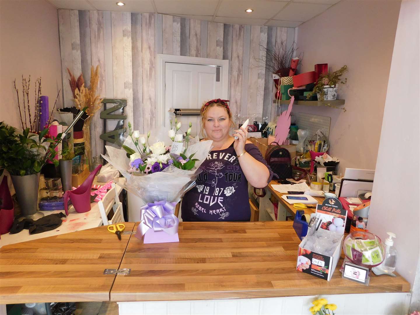 Natalie Rayfield in her shop. Picture: Natalie Rayfield
