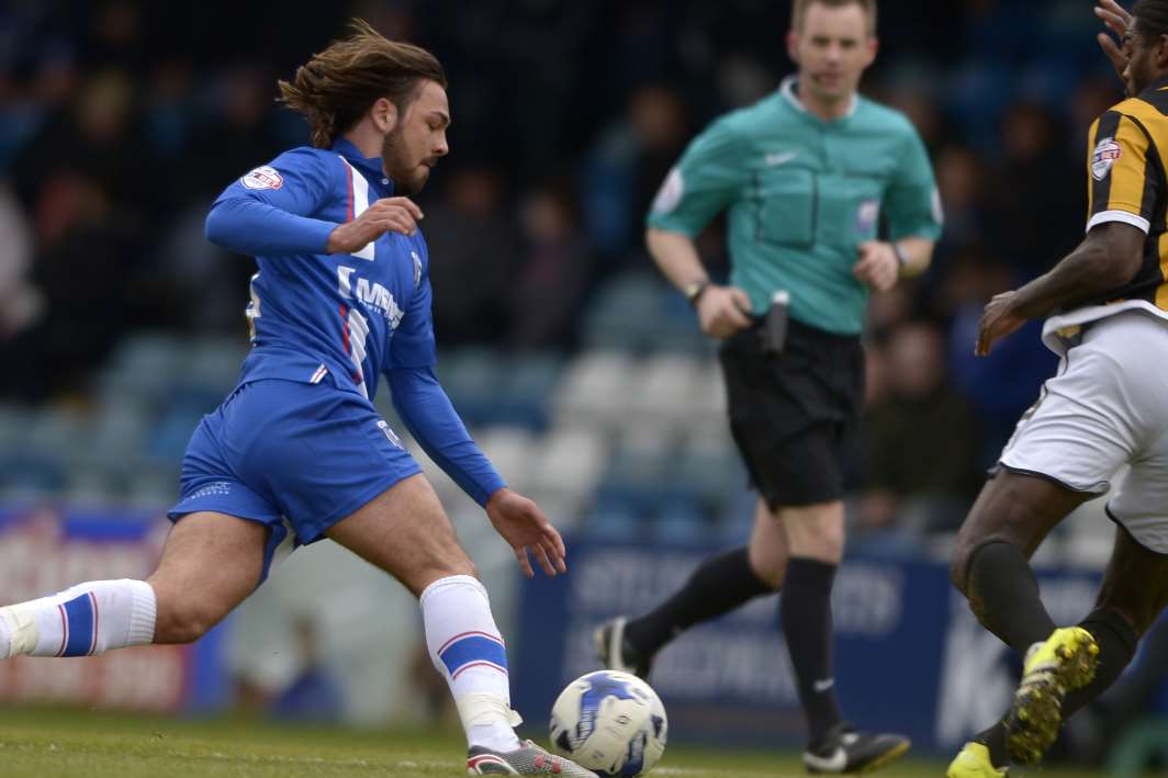Bradley Dack tries to take the game to Port Vale Picture: Barry Goodwin