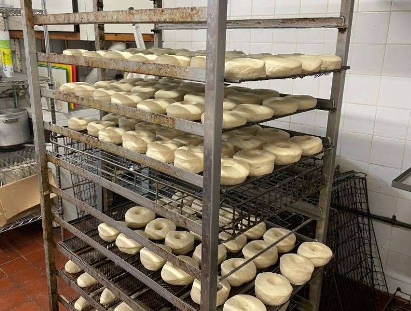 Barrow's doughnuts before they are cooked