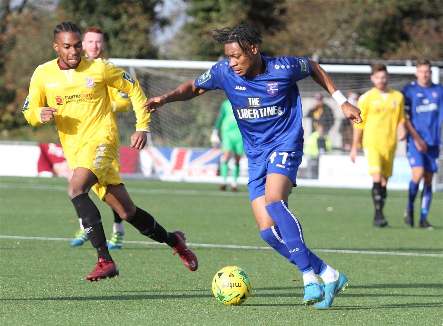 Stephen Okoh playing for Margate against Potters Bar Picture: Don Walker