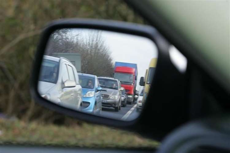 One lane was closed on the M25