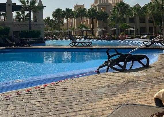 One of the pools at the RIU Tourego in Cape Verde was cordoned off three times after someone pooed in it. Picture: Esther Watson