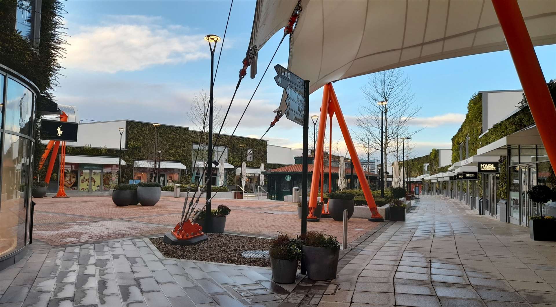 The Designer Outlet extension has been built on the former food court and part of the original car park
