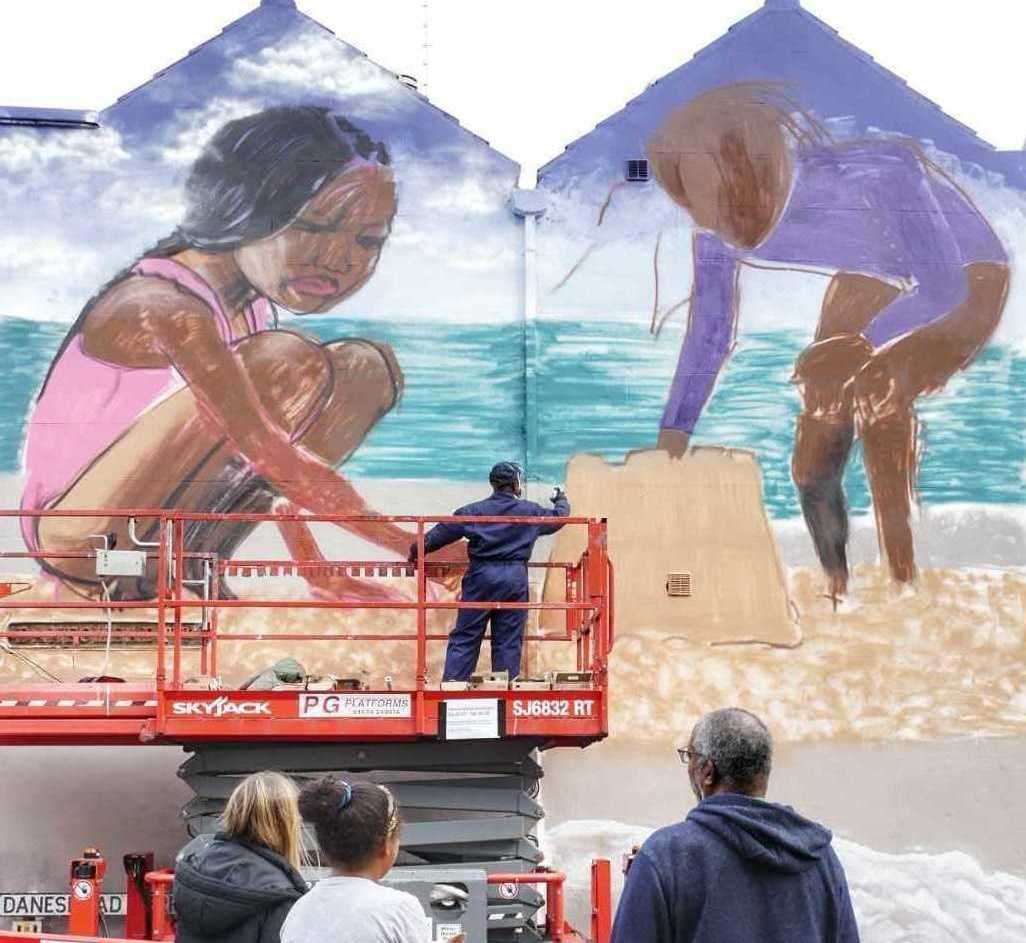 Dreph’s mural in Danesmead Terrace. Picture: Frank Leppard