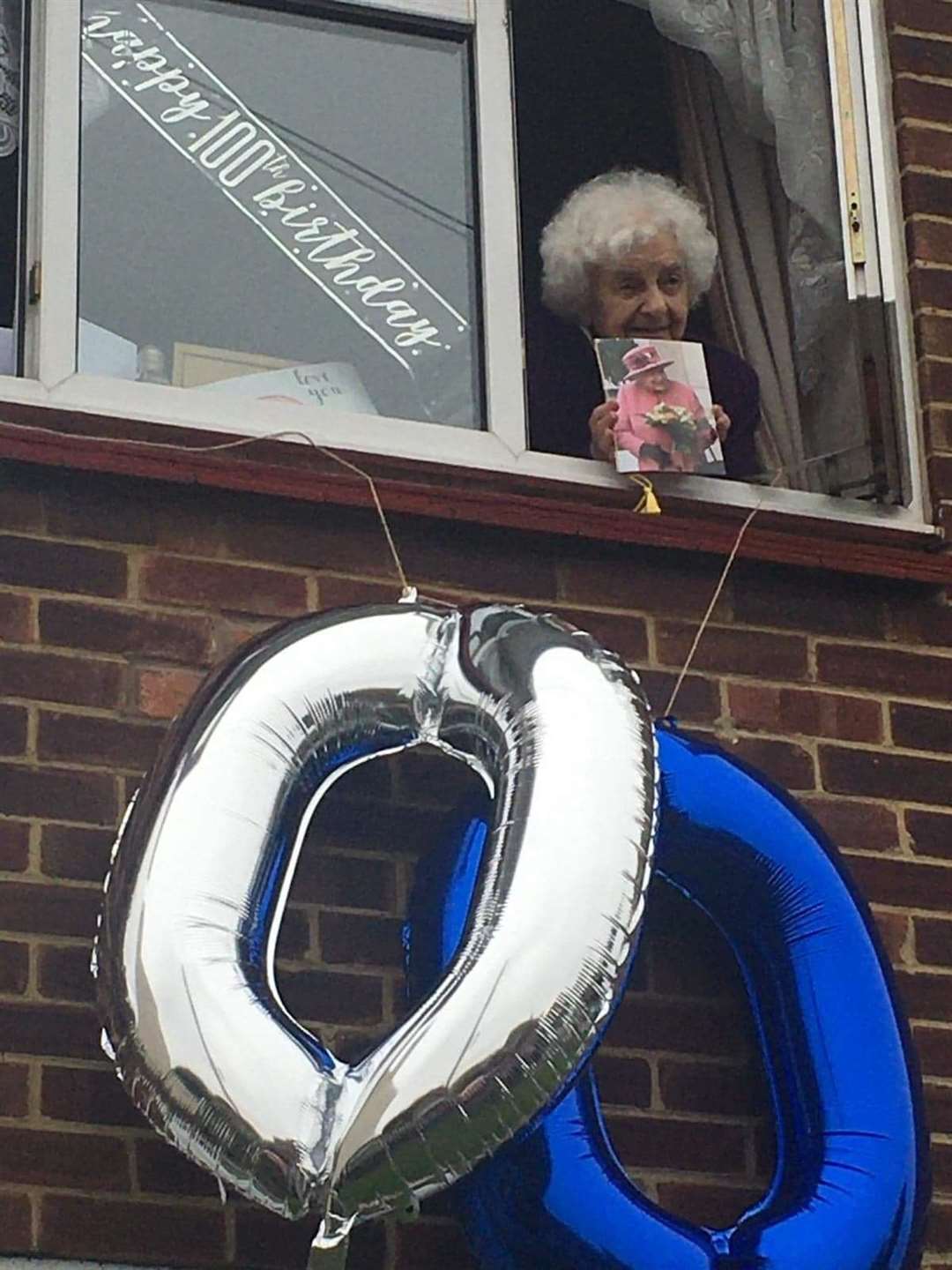 Blanche Eldridge on her 100th birthday at her Higham home. Picture: Amanda Sibun