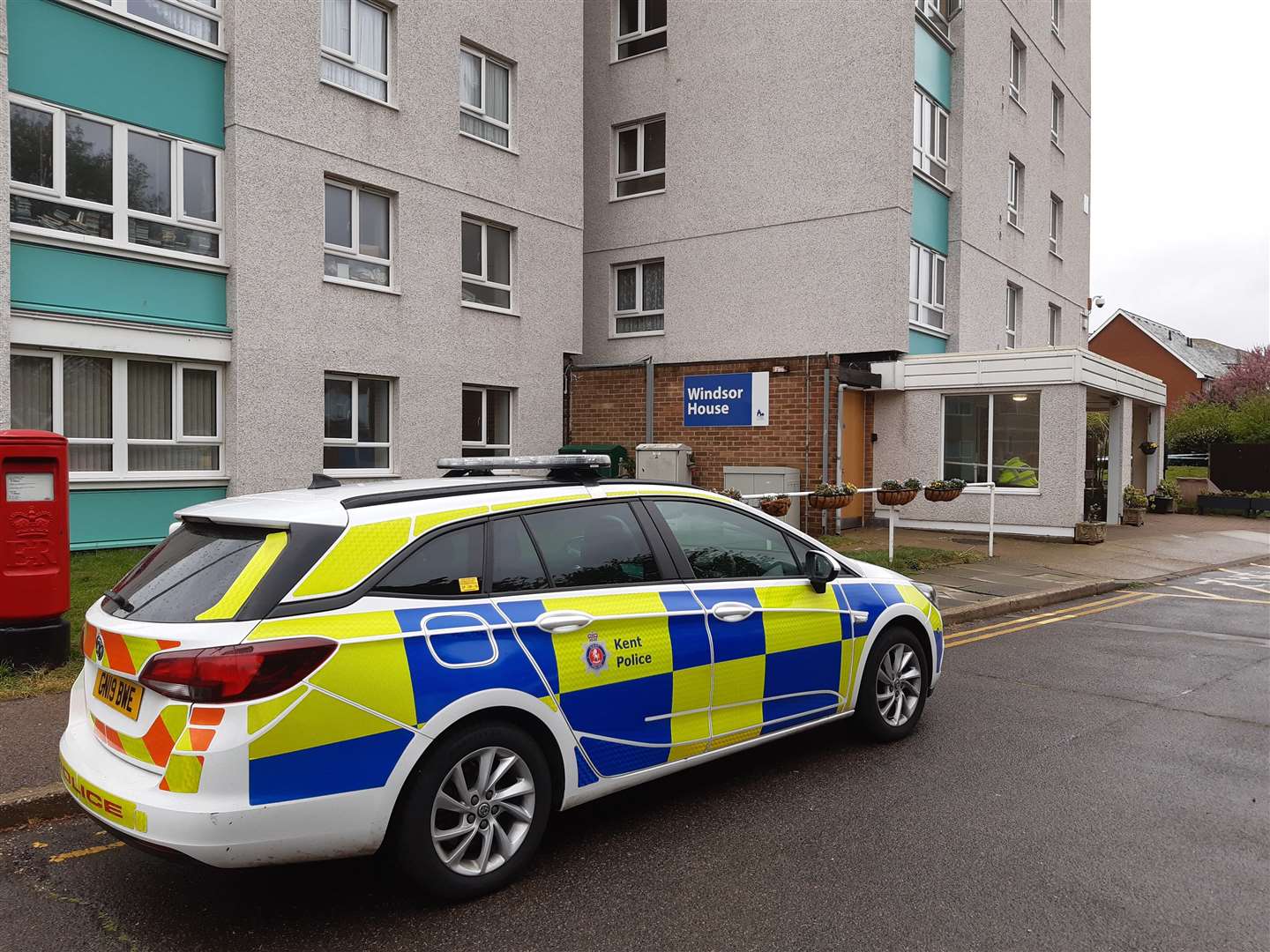 Police at Windsor House in Whitstable