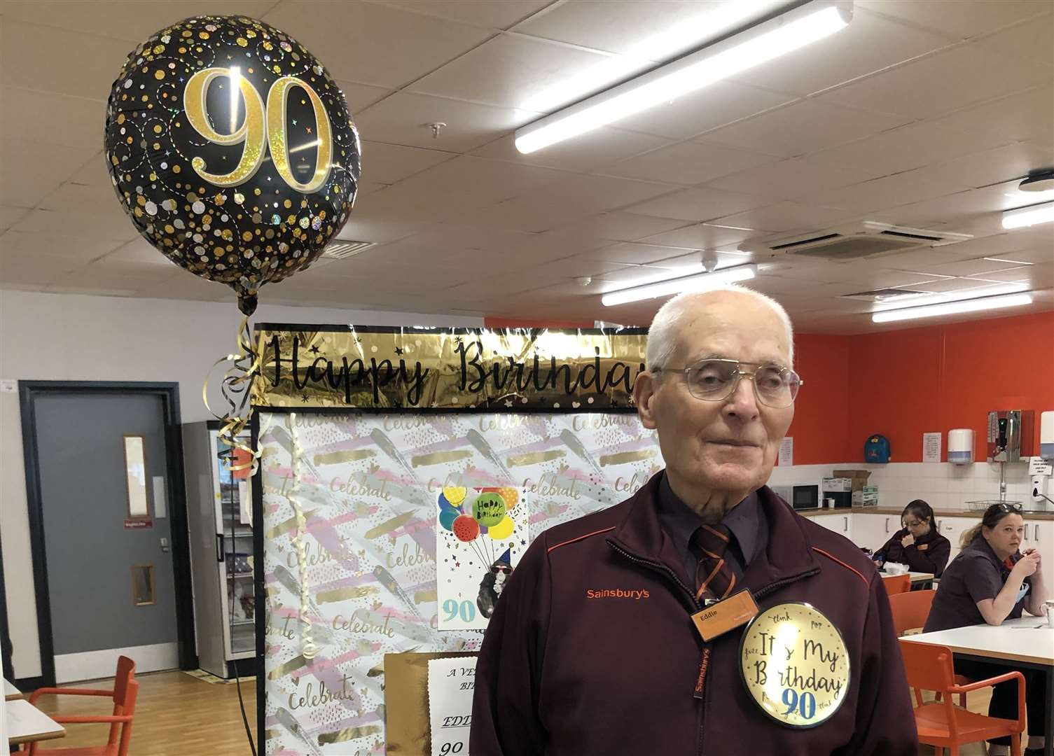 Eddie Swan celebrated turning 90 at Sainsbury's