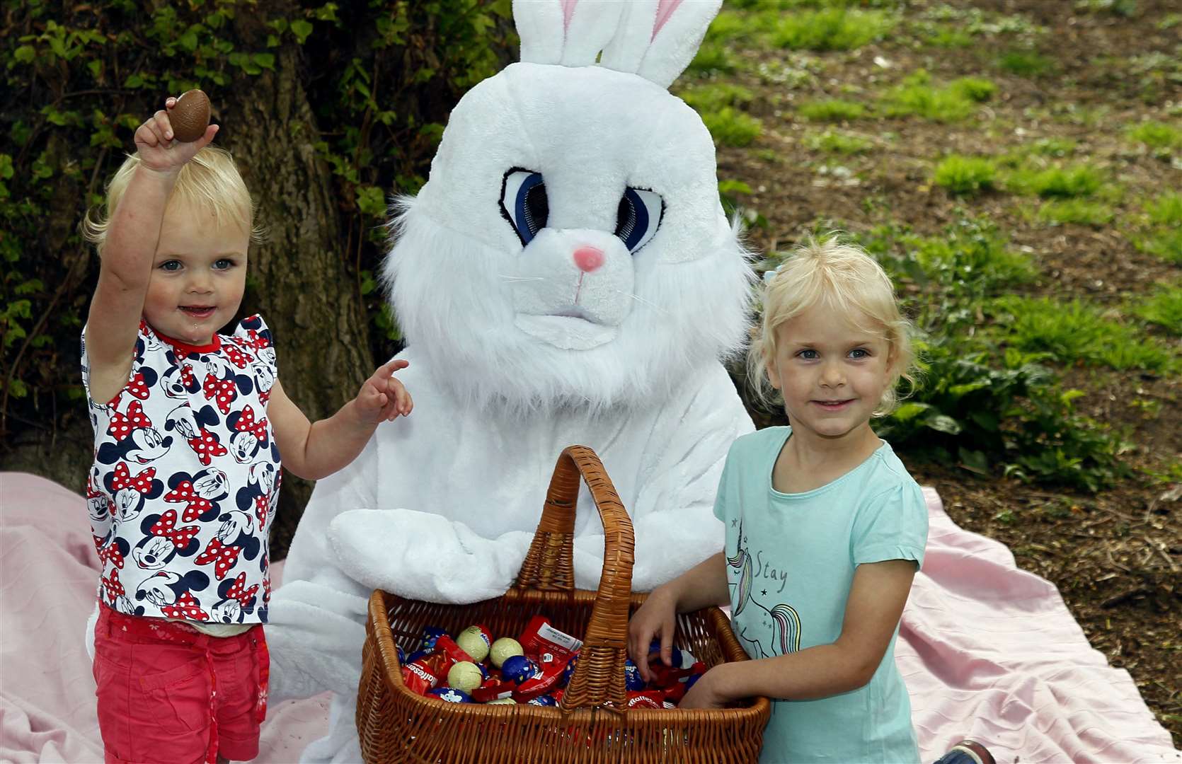 The Easter Bunny spends Easter busily hiding eggs for children - and adults - to find