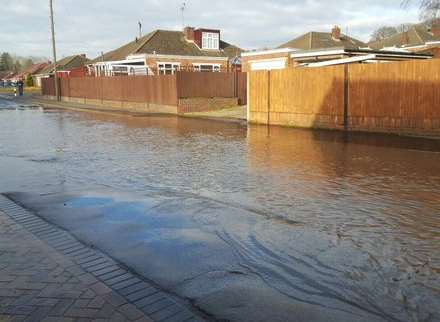 Flooded: Norfield Road, Joydens Wood