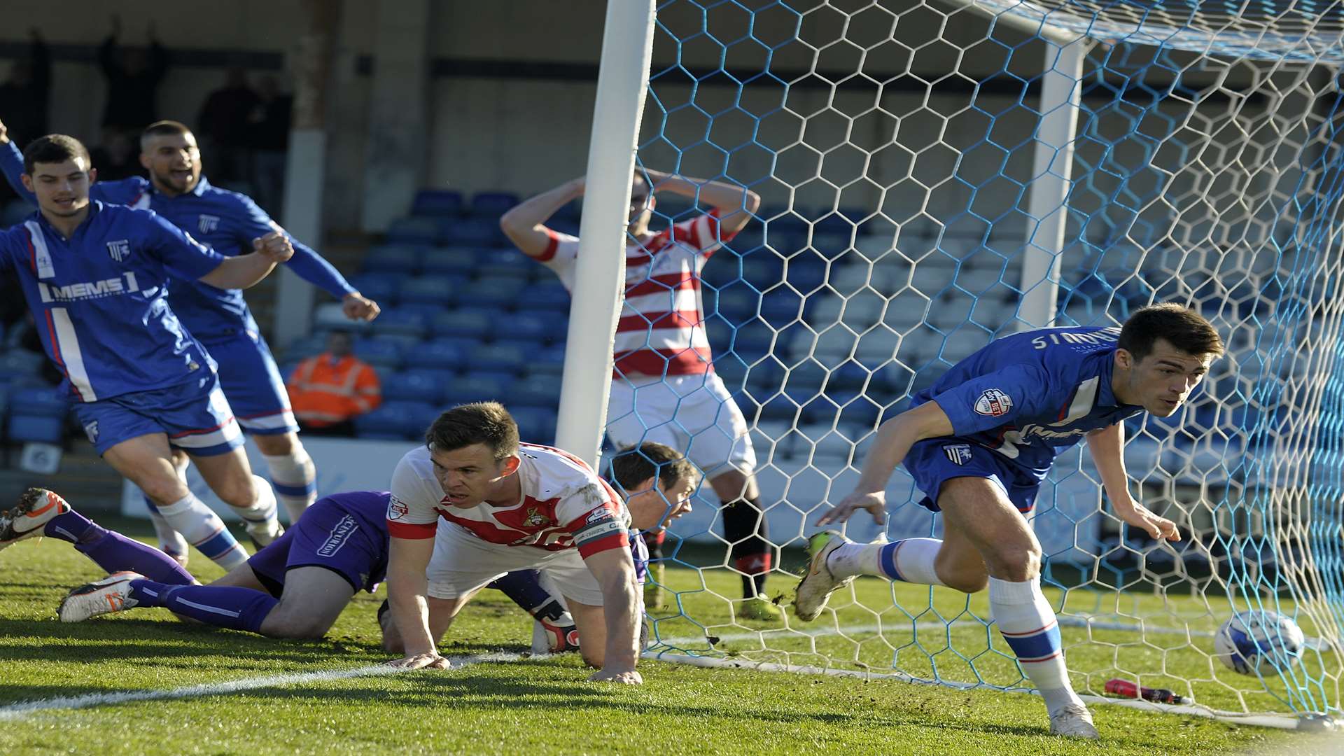 John Marquis nets Gillingham's equaliser on Saturday Picture: Barry Goodwin