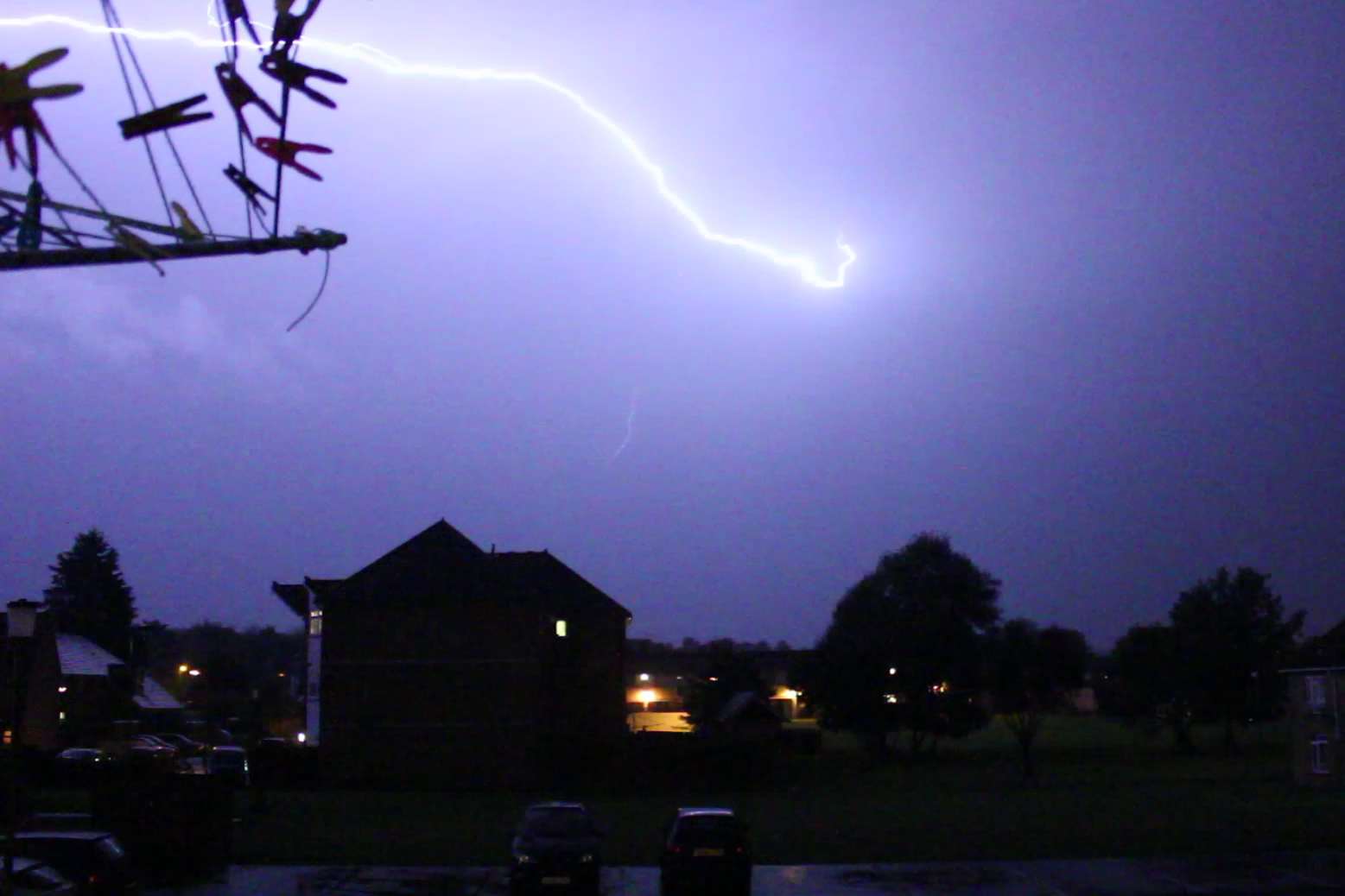 A lightning bolt is clearly seen over Kent. Picture: Nicholas Harper