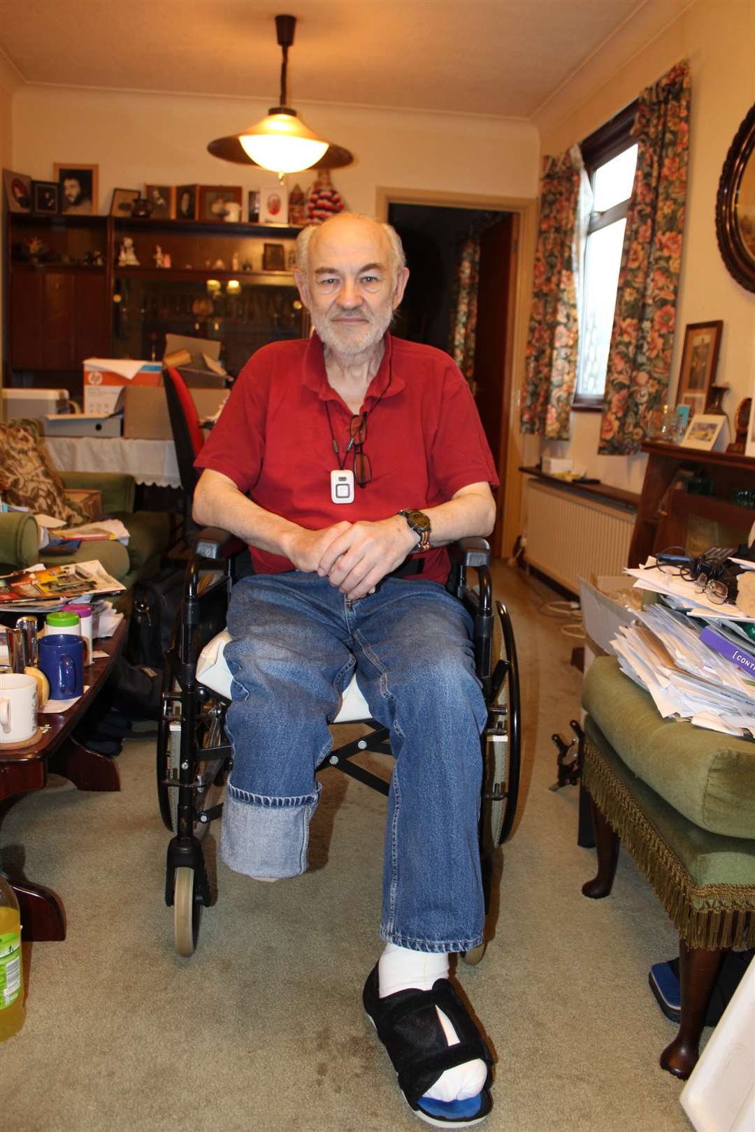 Philip Goldacre in his wheelchair