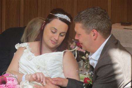 Paula O'Shea and fiancé Dave Carroll tied the knot at the hospice