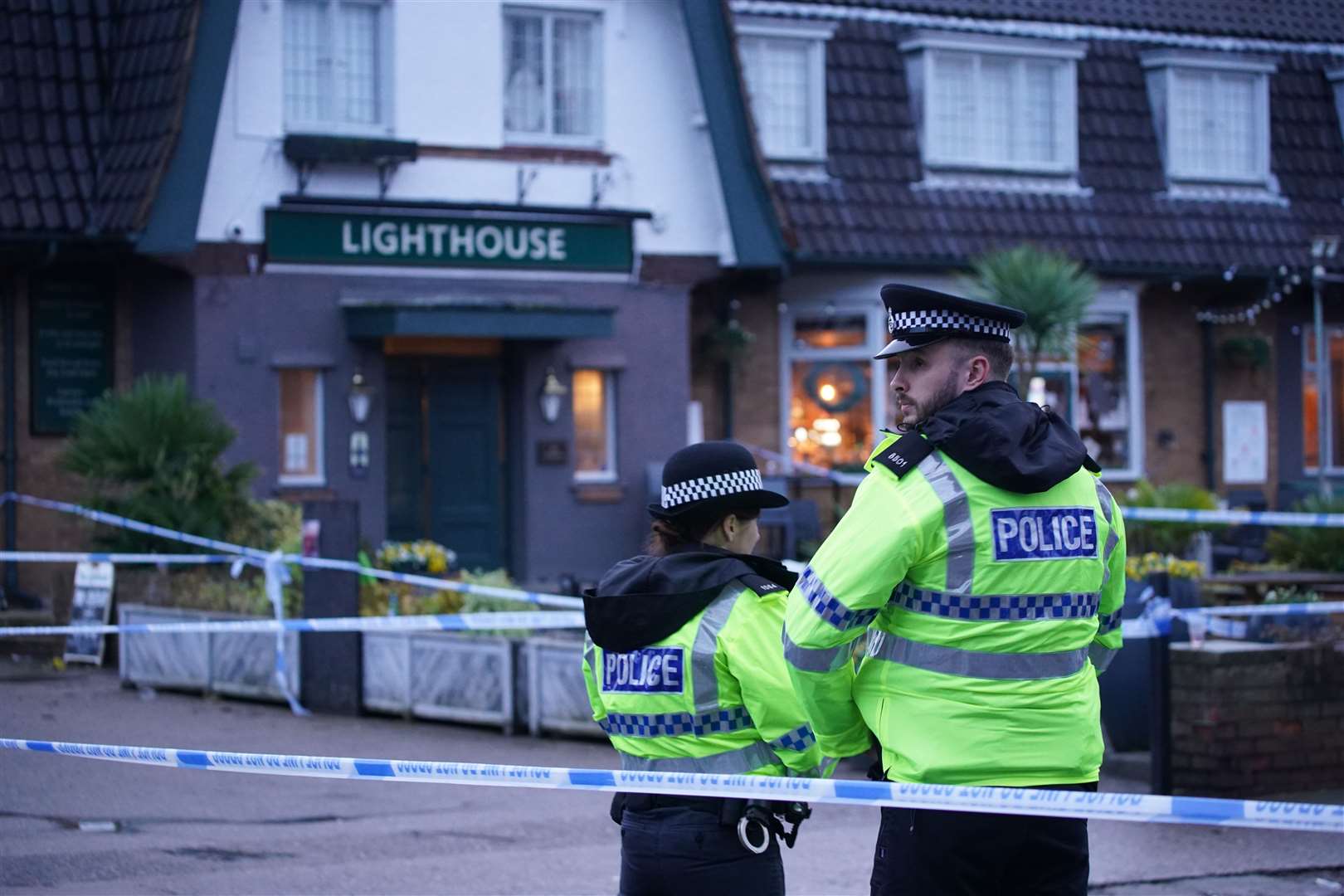 The Lighthouse pub in Wallasey Village, near Liverpool, where Elle Edwards was shot on Christmas Eve 2022 (Peter Byrne/PA)