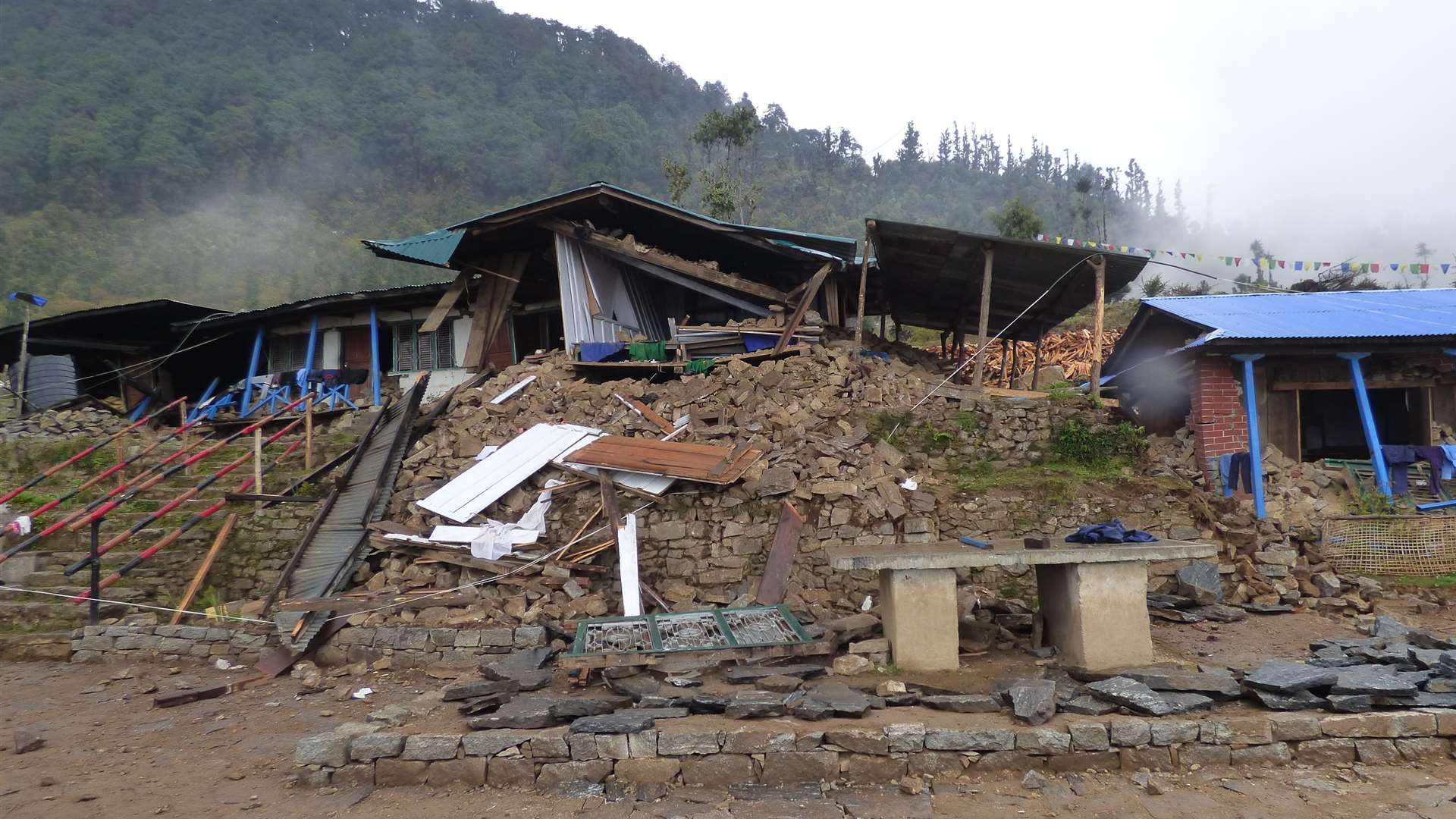 The earthquake has caused widespread destruction. Image from Corin Hardcastle