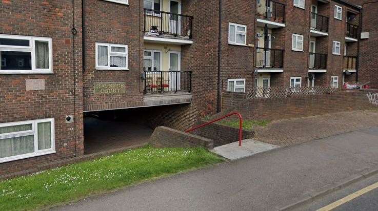The incident happened in Rayners Court, Northfleet. Picture: Google Maps