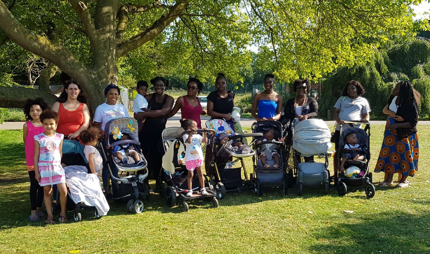 Mummy's Linkup members join together for a picnic day pre-Covid. Picture: Omowunmi Babalola
