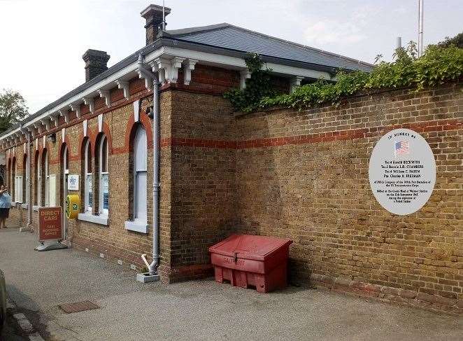 What Walmer Railway Station will look like when the plaque is mounted in memory of the four killed men