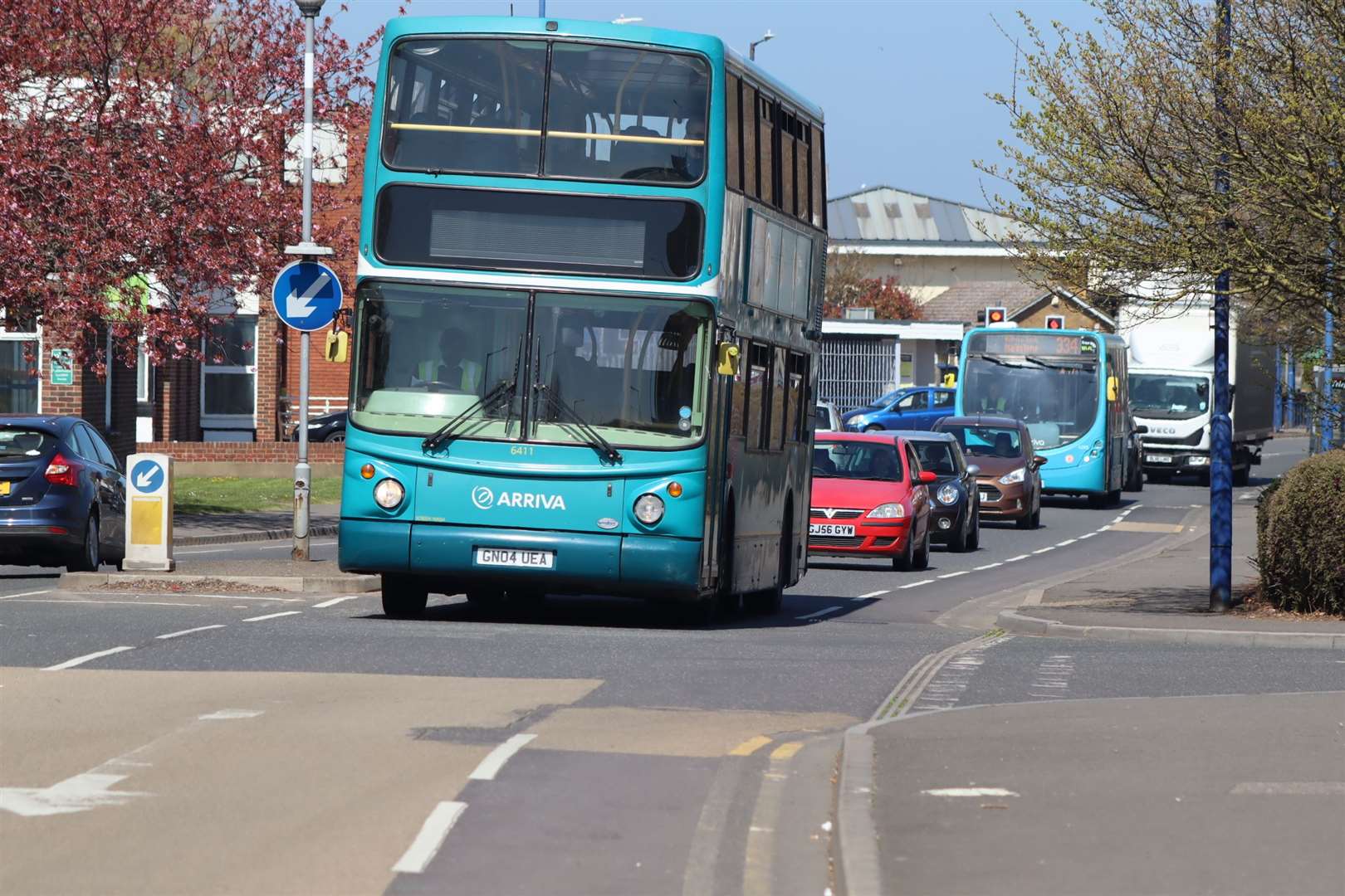 Arriva buses in Millennium Way, Sheerness