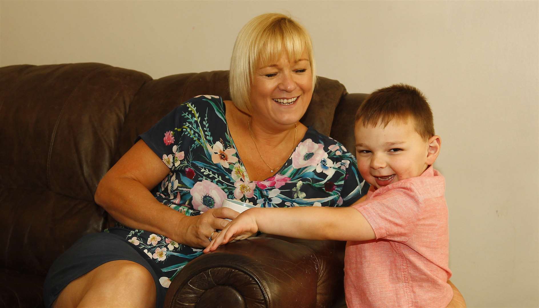 Tony and mum Paula Hudgell at home in Victoria Drive, Kings Hill.Picture: Sean Aidan