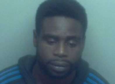 Mustapha Bello, of no fixed address, has been jailed for three years. Pic: Kent Police